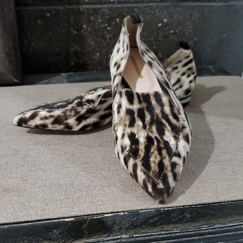 Nicholas Kirkwood Leopard Print Flats